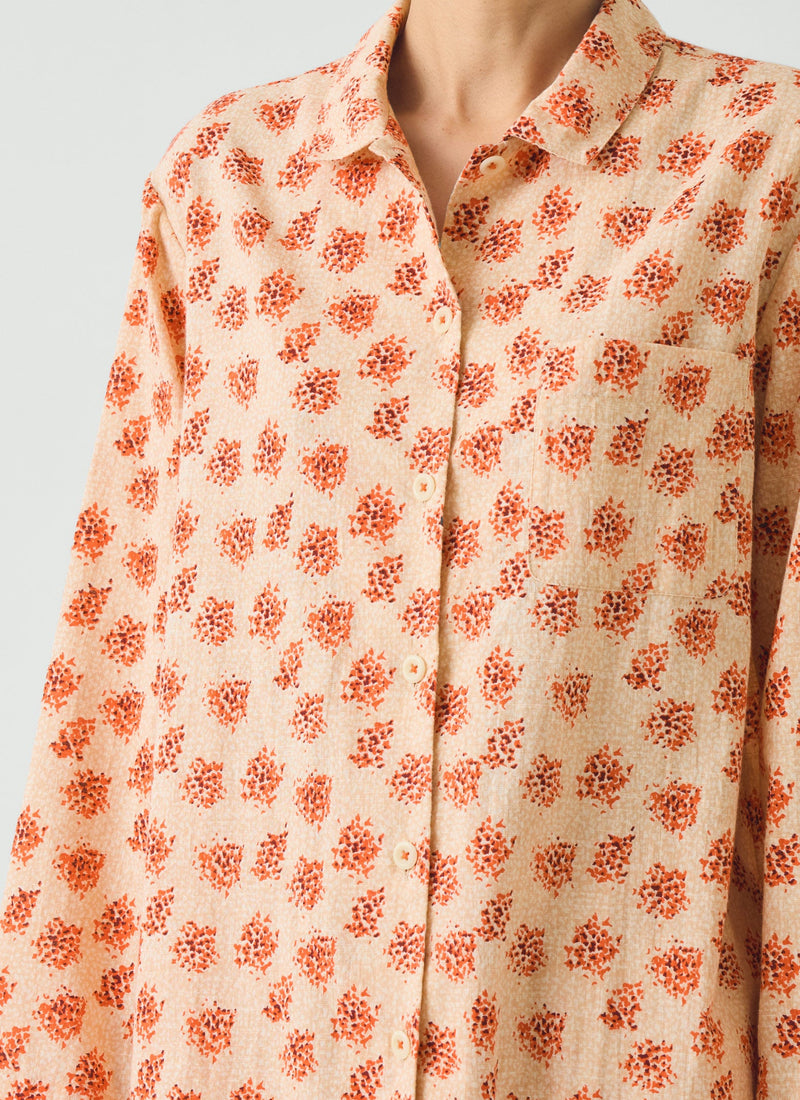 Bloom Print Cotton Pyjamas | Sand/Multi