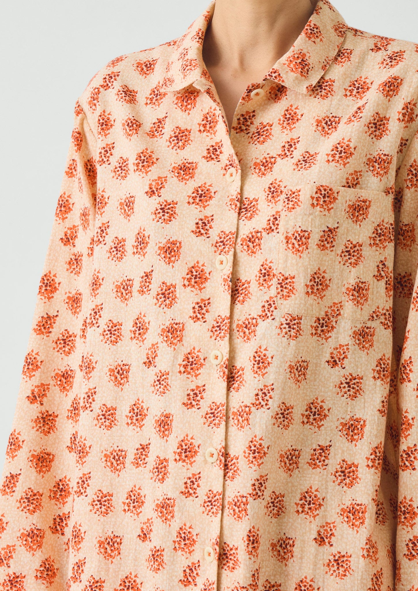 Bloom Print Cotton Pyjamas | Sand/Multi