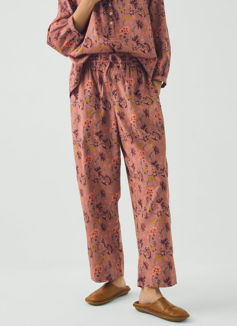Meadow Floral Print Pyjama Set | Antique Rose
