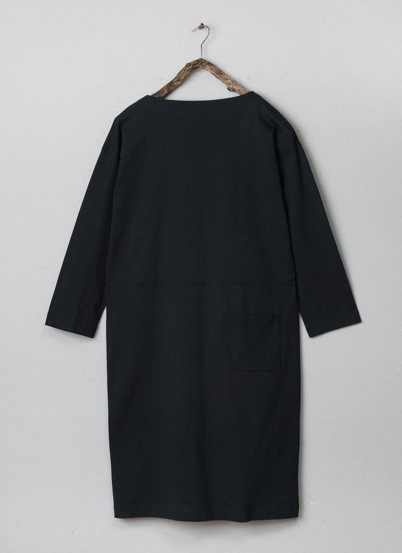 Renewed Soft Cotton Jersey Dress Size S (084) | Slate