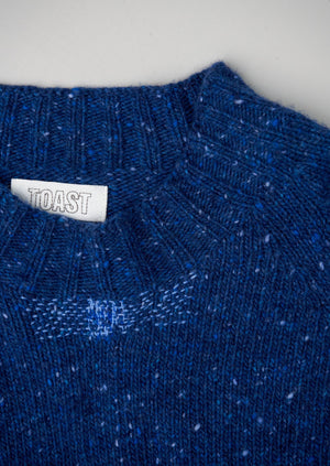 Renewed Mens Flecky Wool Cashmere Sweater Size M (006) | Indigo