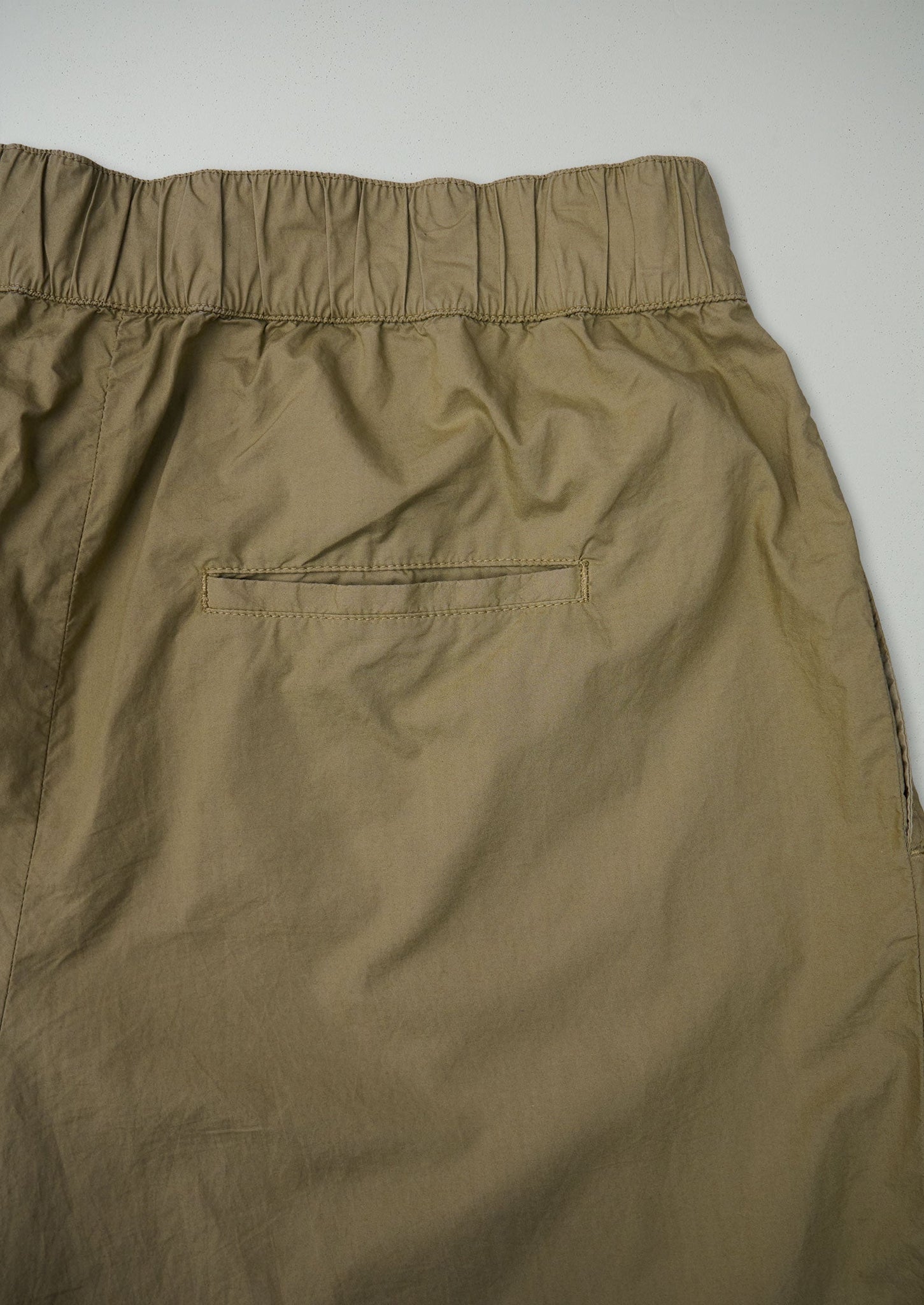 Renewed Cotton Poplin Pleated Trousers Size 12 (52) | Taupe