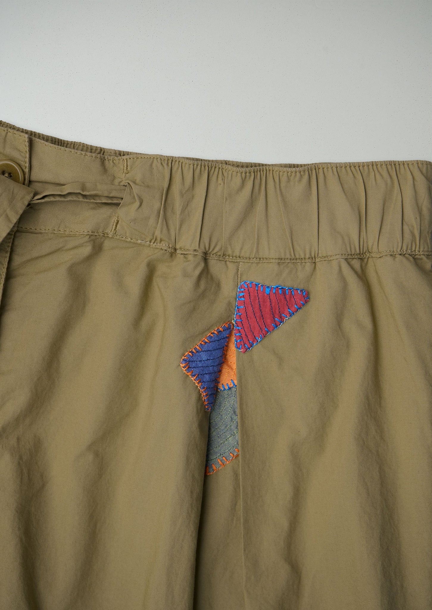 Renewed Cotton Poplin Pleated Trousers Size 12 (52) | Taupe