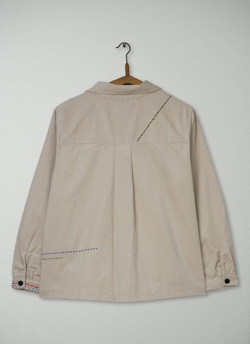 Renewed Patch Pocket Organic Cord Shirt Size 14 (070) | Moonstone