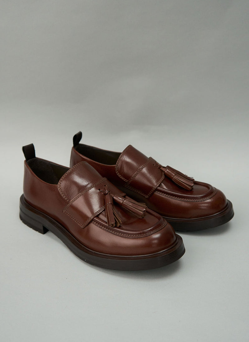 Reworn Sturlini Tassel Loafer Size 40 (775) | Tobacco