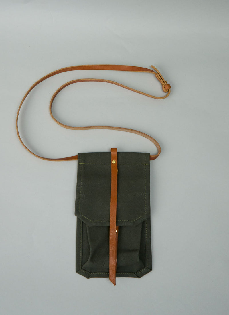 Reworn Canvas Pocket Bag (057) | Moss