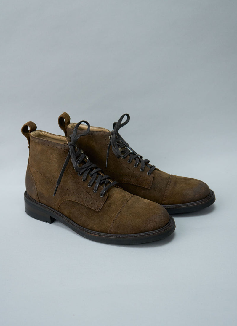 Reworn Mens Fracap Boots Size 45 (029) | Dark Brown
