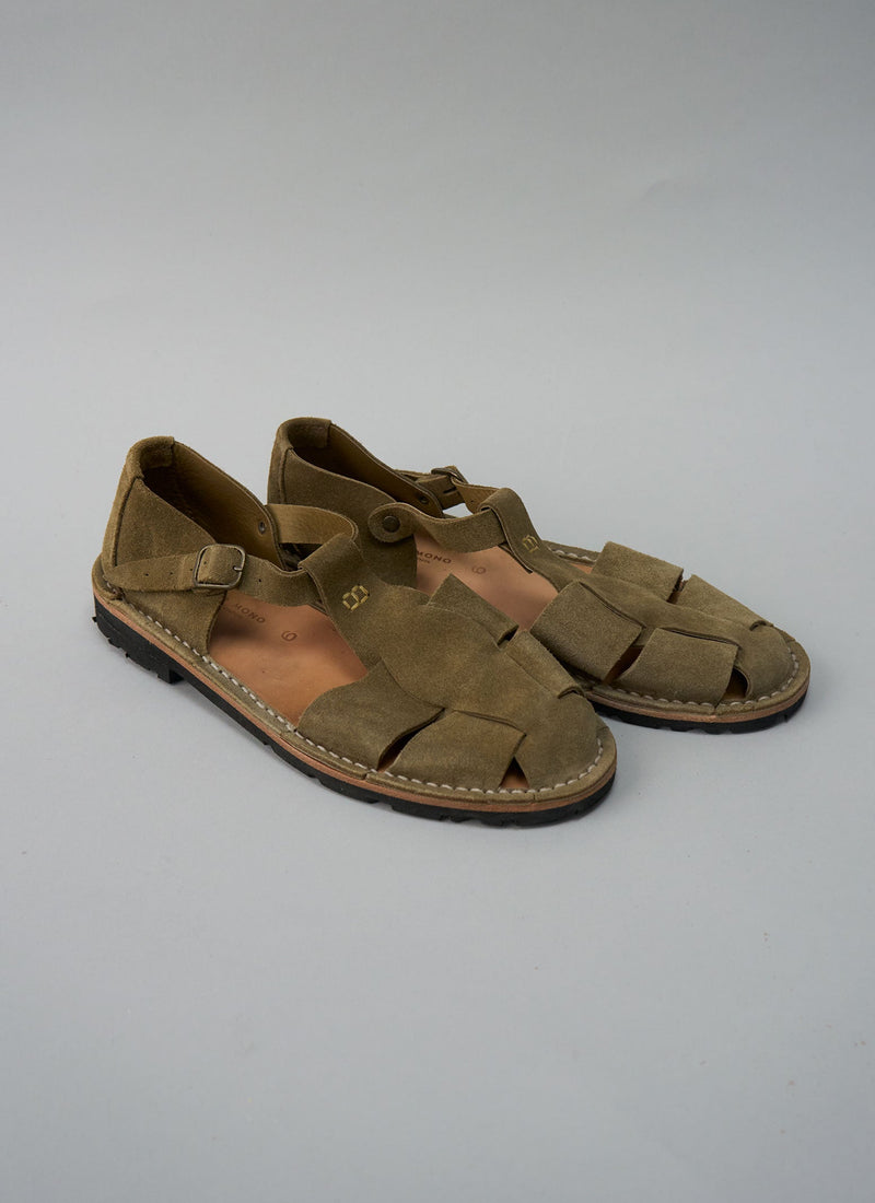 Reworn Steve Mono Sandals Size 38 (646) | Khaki