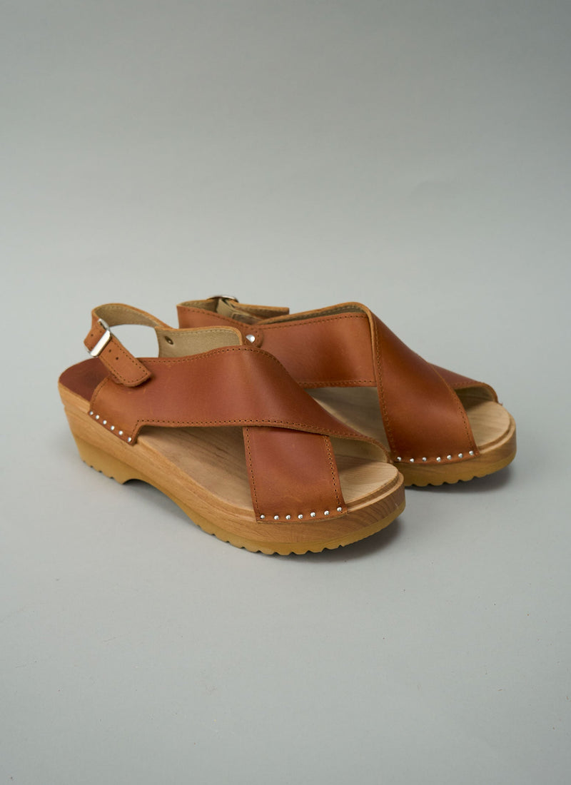 Reworn Troentorp Clog Sandals Size 40 (583) | Tan