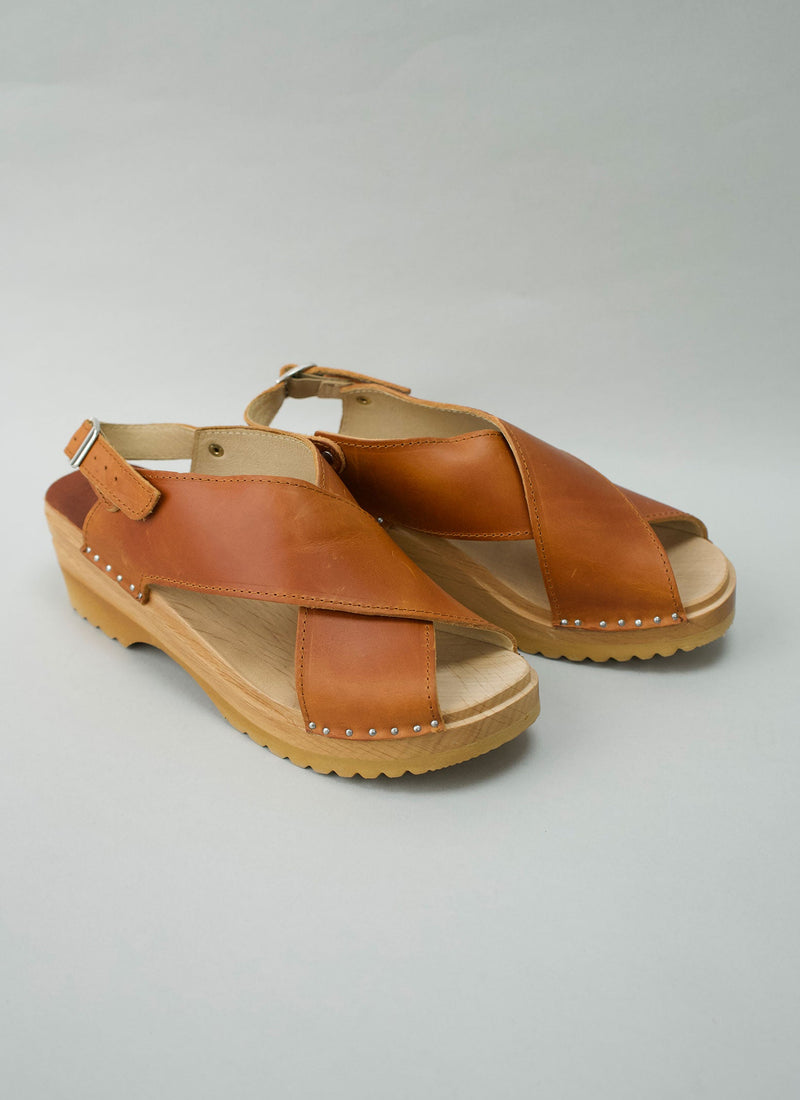 Reworn Troentorp Clog Sandals Size 40 (741) | Tan