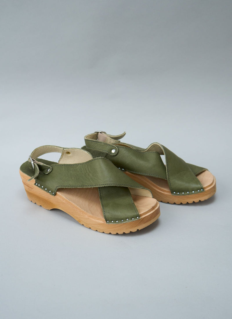 Reworn Troentorp Leather Sandal Size 40 (662) | Agave