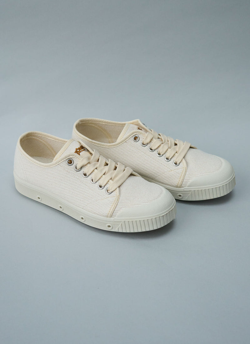 Reworn Spring Court Plimsolls Size 36 (685) | Ecru