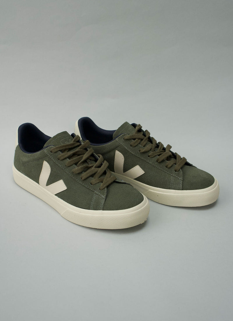 Reworn Veja Suede Trainers Size 38 (767) | Khaki
