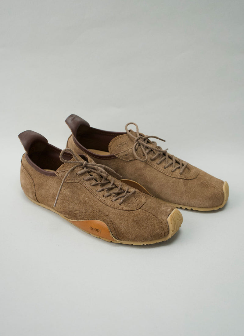 Reworn Koops Suede Trainers Size 41 (768) | Wood