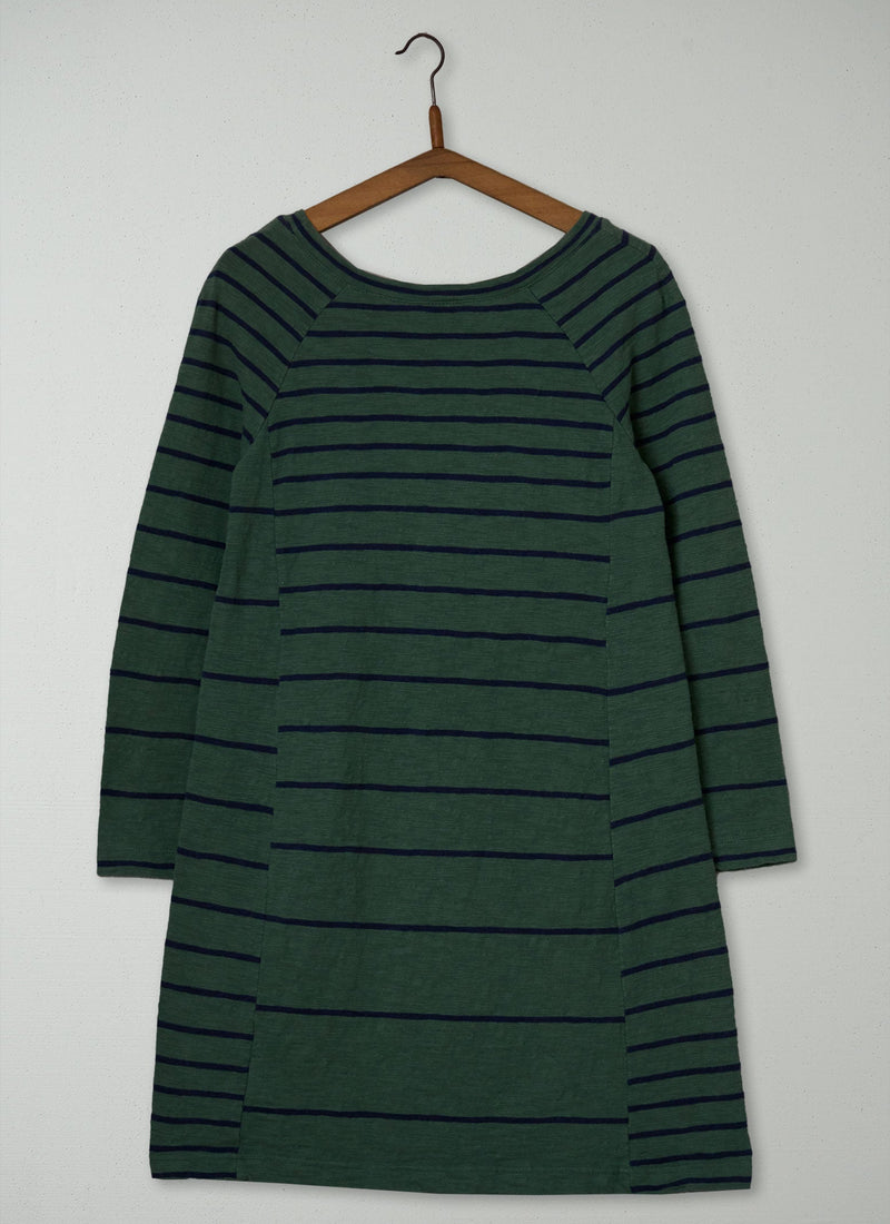 Reworn Slub Cotton Stripe Jersey Dress Size 8 (2023) | Multi