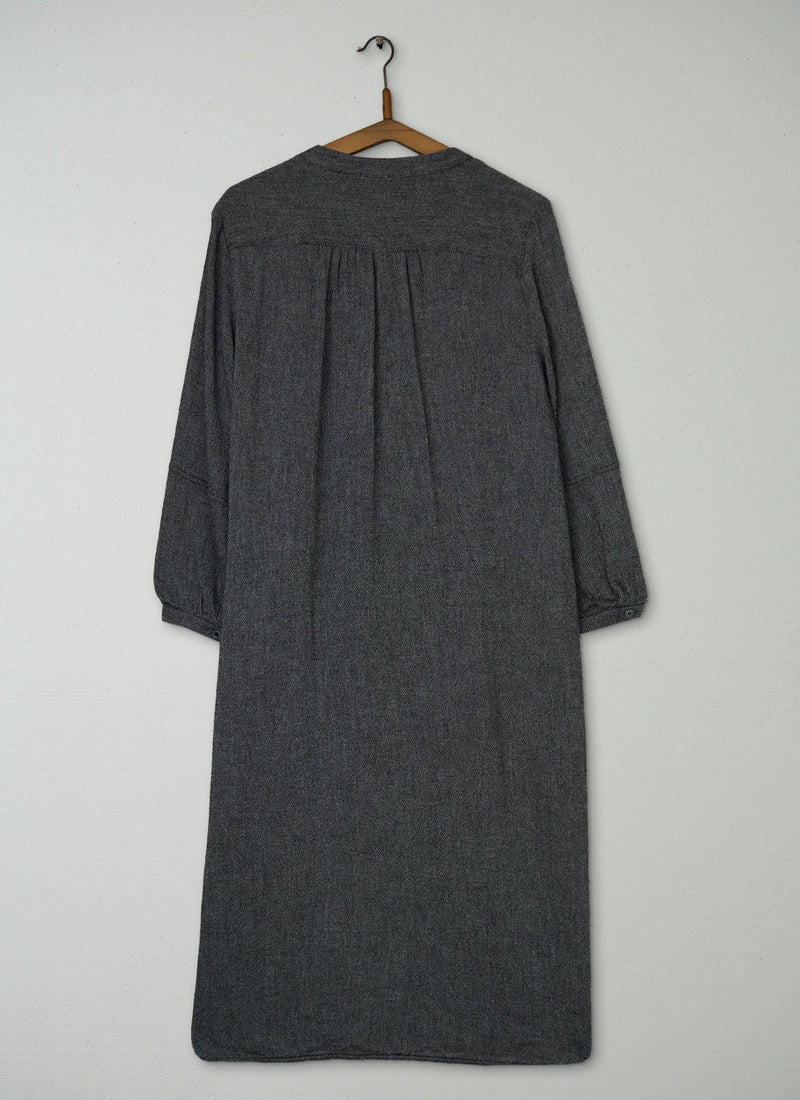 Reworn Emma Shirt Dress Size 12 (1869) | Charcoal