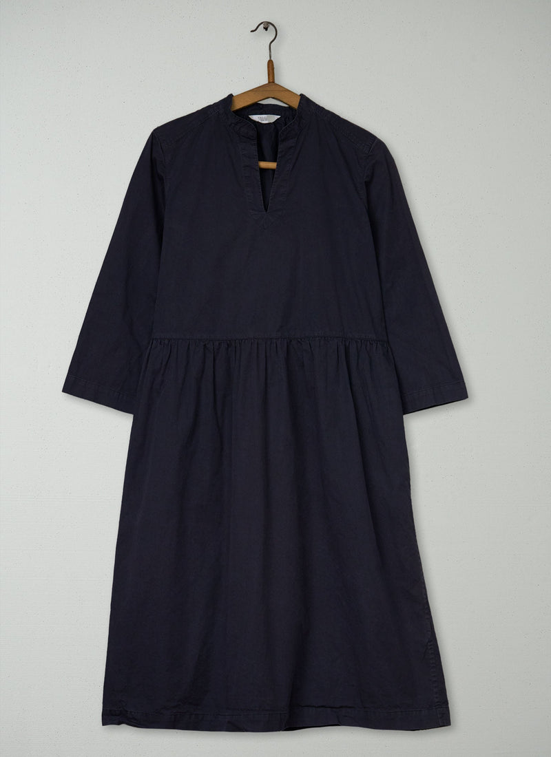 Reworn Gathered Waist Dress Size 8 (1916) | Storm Blue
