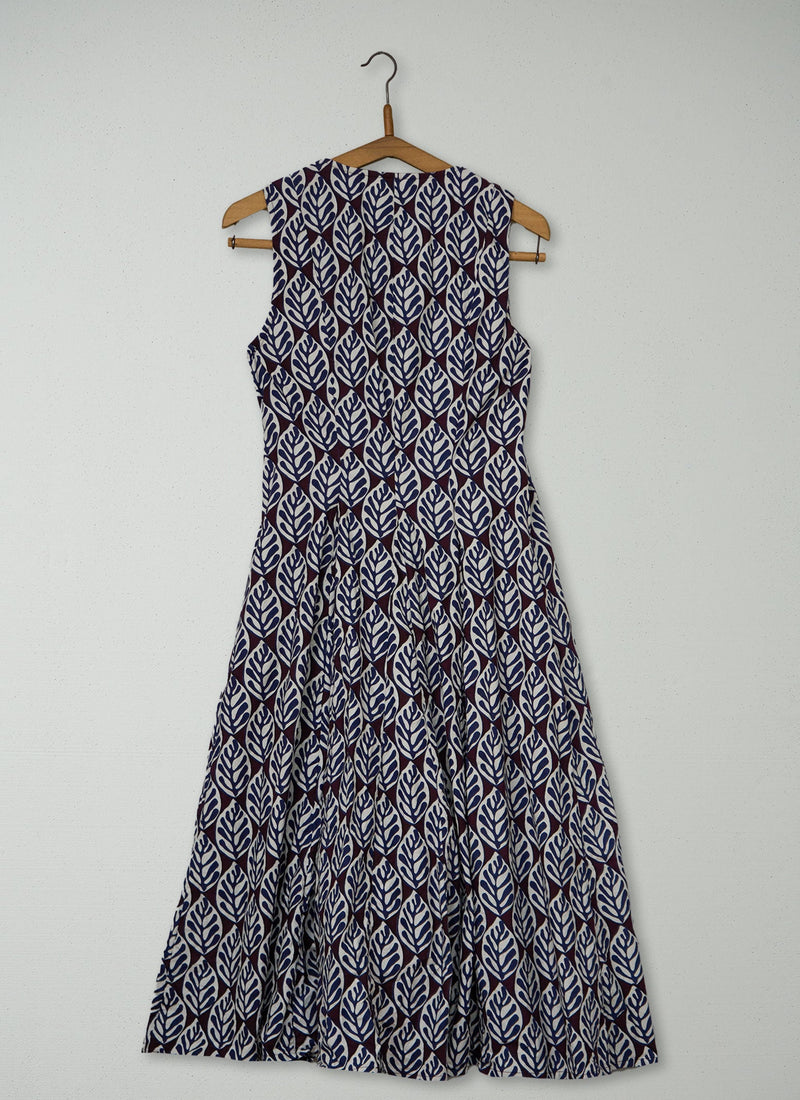 Reworn Leaf Print Wrap Dress Size 10 (1988) | Multi