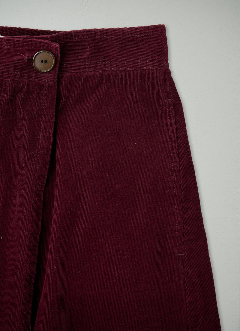 Reworn Needlecord Skirt Size 10 (385) | Magenta