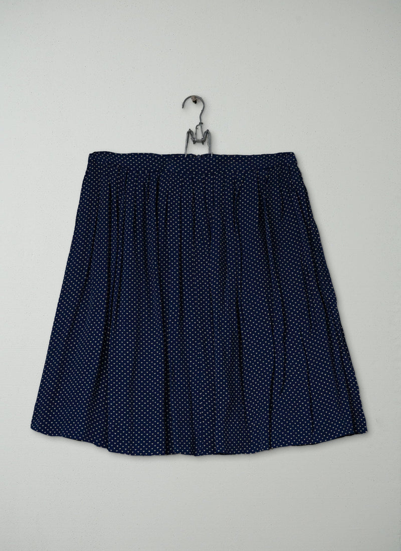 Reworn Micro Dash Skirt Size 10 (321) | Navy