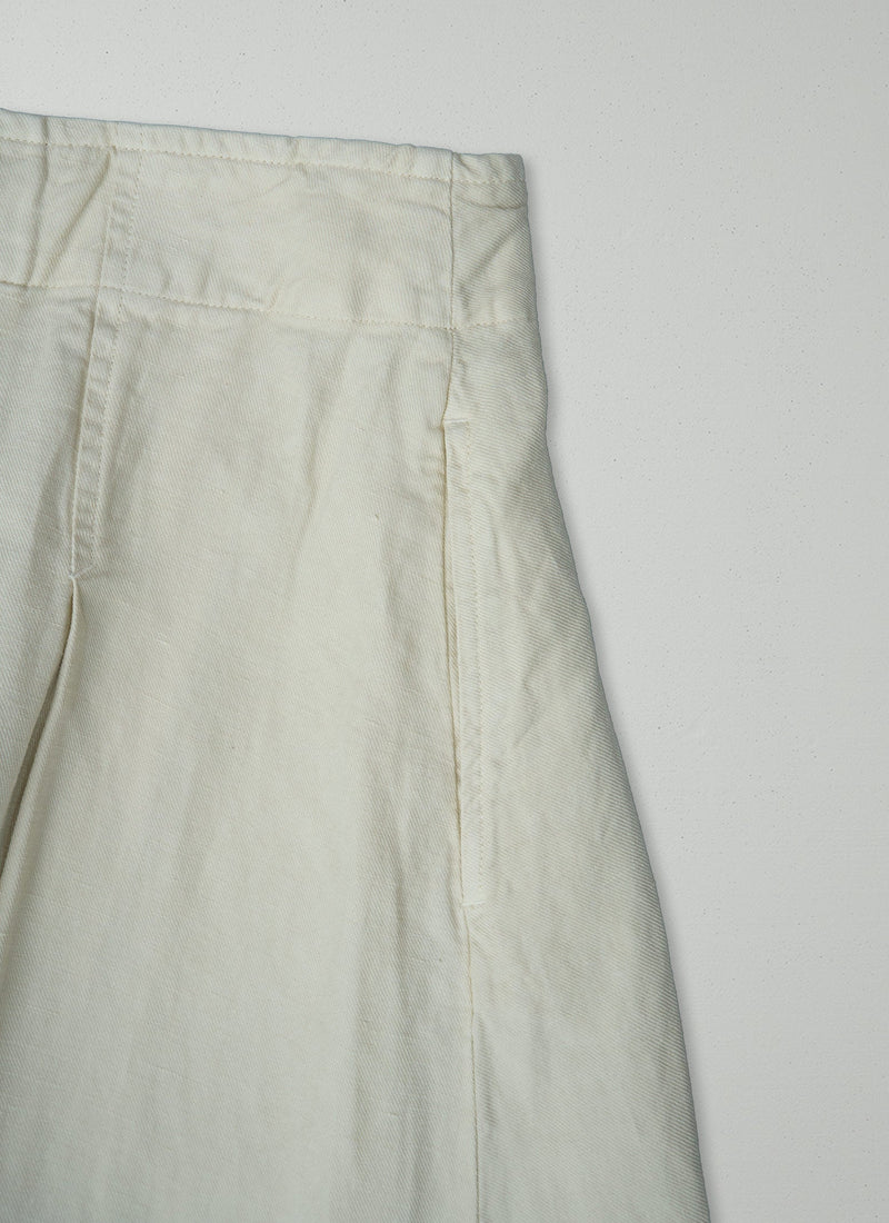 Reworn Cotton Linen Wrap Skirt Size 6 (370) | Parchment