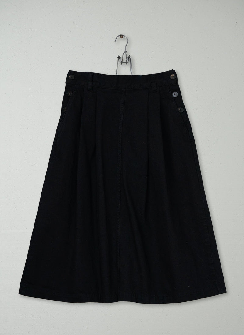 Reworn Esme Denim Skirt Size 8 (372) | Black