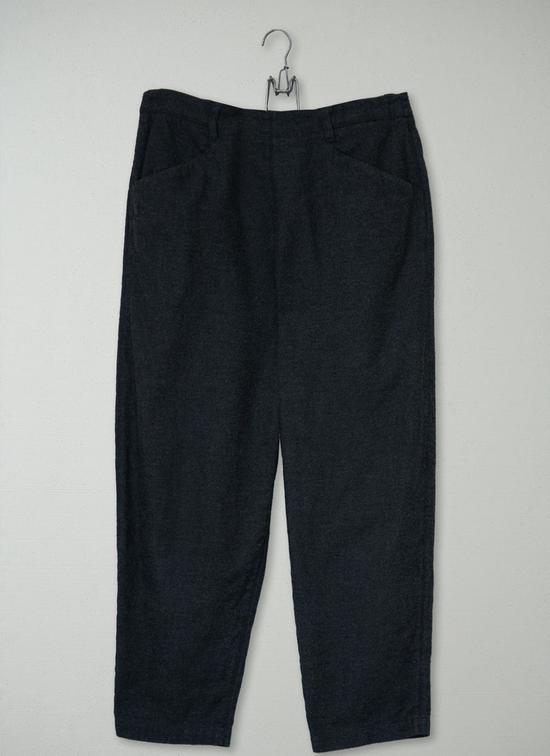 Reworn Cotton Wool Trousers Size 10 (1433) | Charcoal
