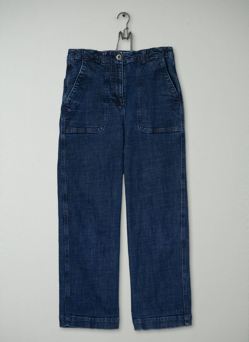Reworn Longer Length Ashley Trousers Size 8 (1368) | Indigo