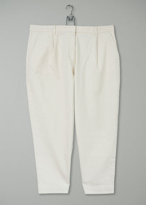 Reworn Pleat Front Trousers Size 18 (290) | Ecru