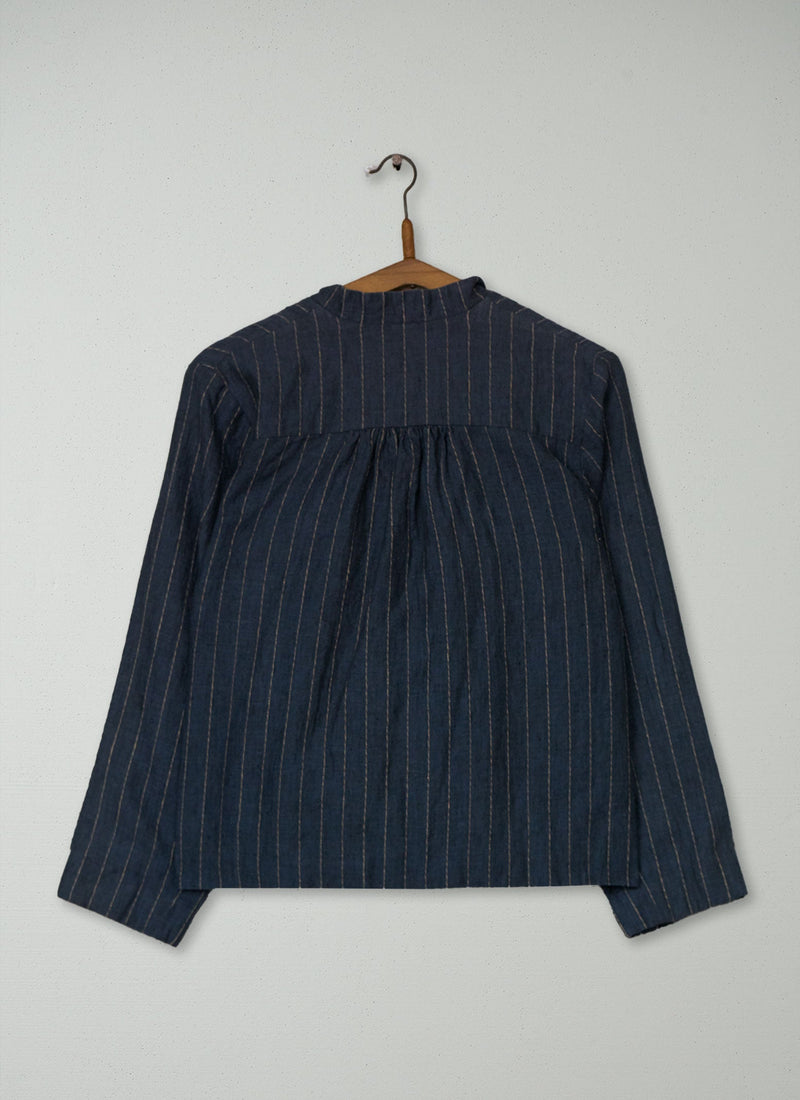 Reworn Linen Jacket Size 12 (244) | Blue Grey