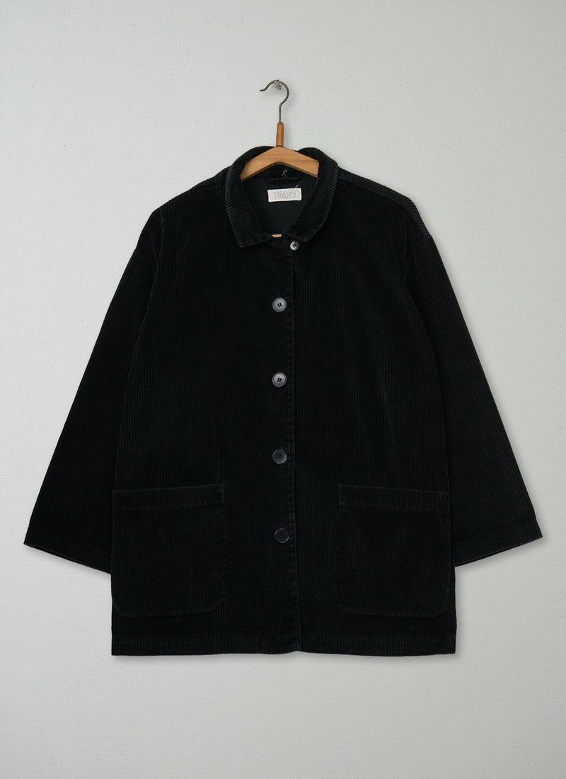Reworn Cord Jacket Size 18 (290) | Black