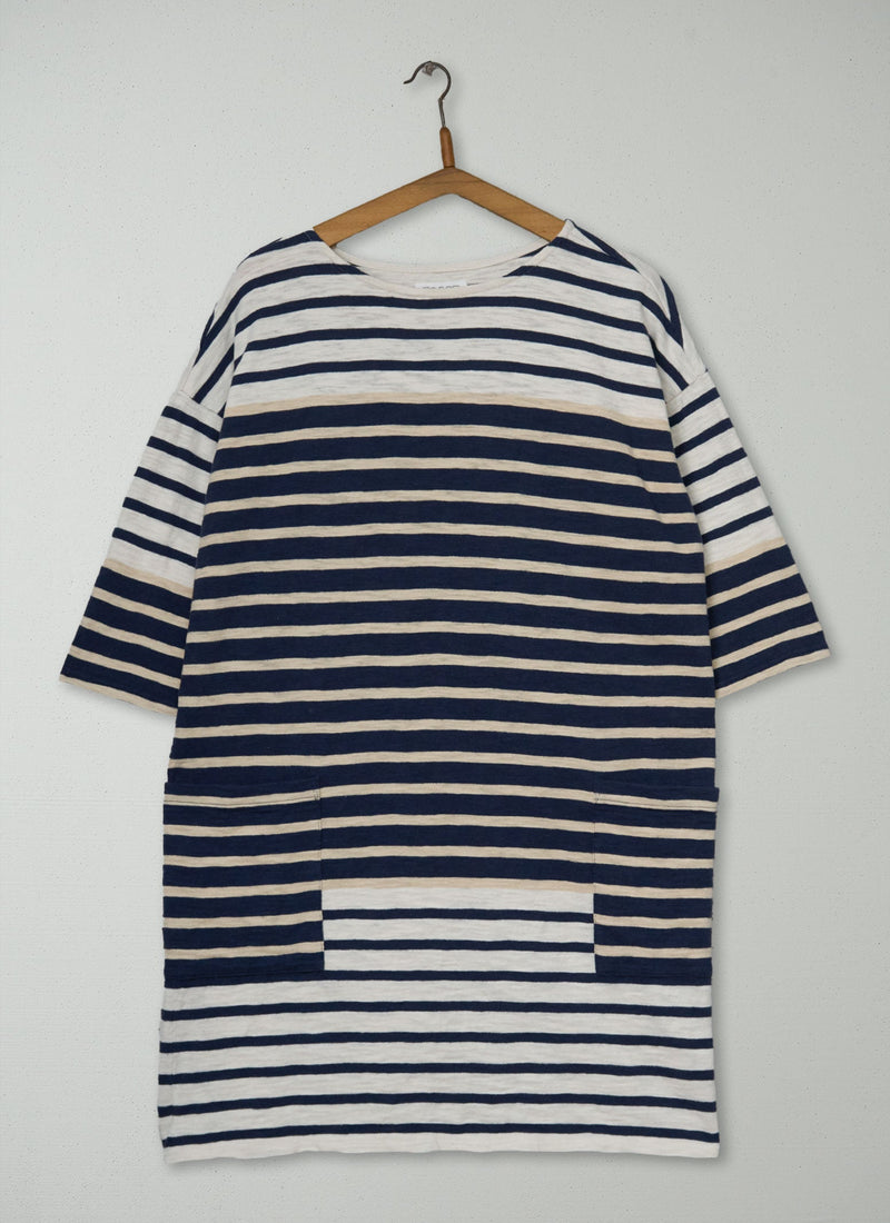 Reworn Slub Cotton Tunic Size M (216) | Multi