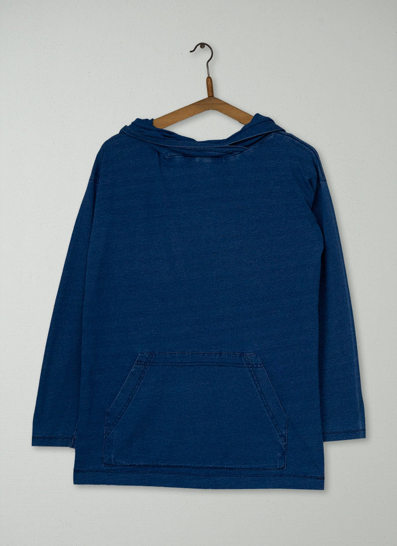 Reworn Washed Indigo Hooded Top Size 8 (183) | Indigo