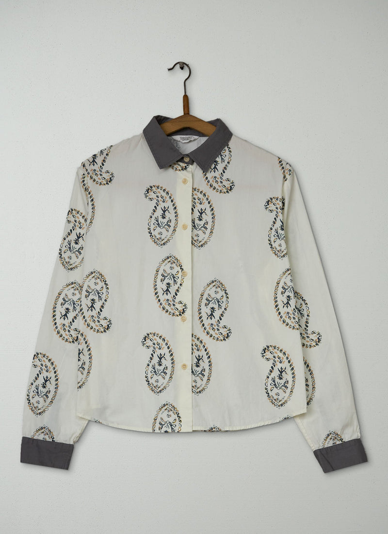 Reworn Paisley Print Shirt Size 12 (1096) | Multi