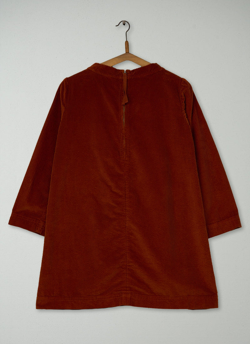Reworn Cord Tunic Size 8 (1960) | Burnt Orange