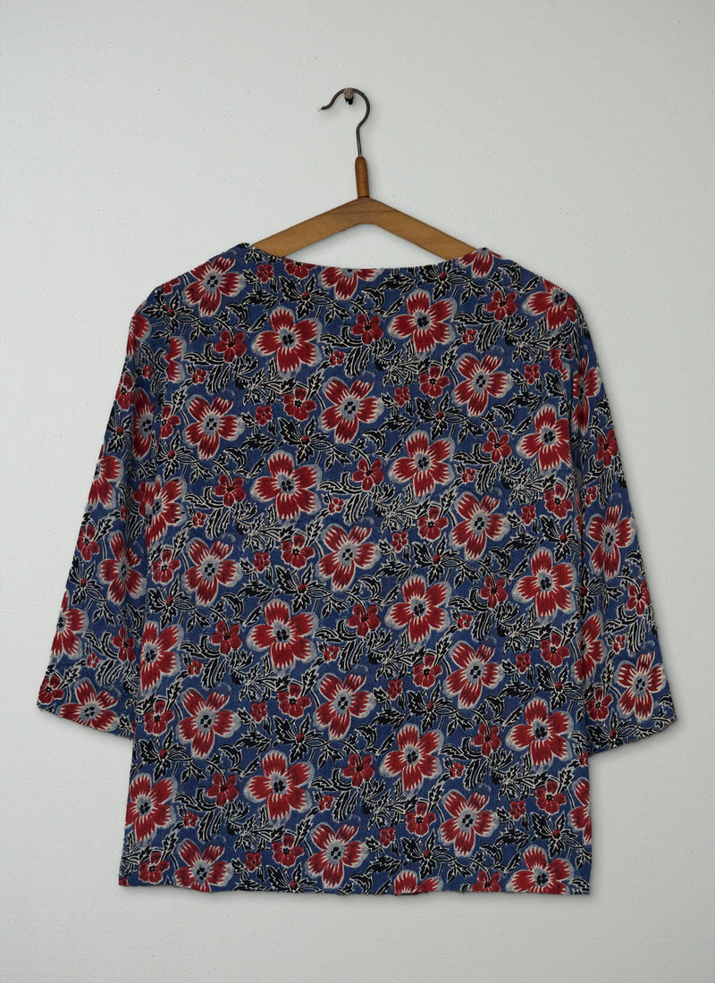 Reworn Madhuri Print Top Size 10 (1052) | Multi