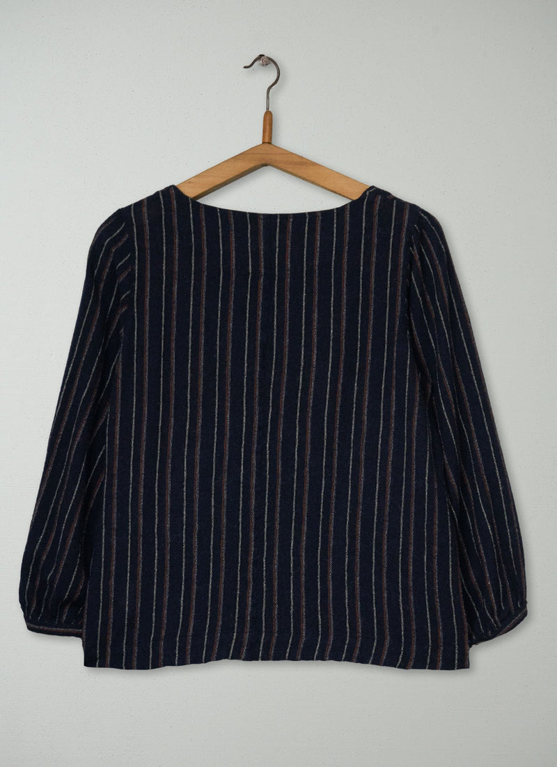 Reworn Stripe Gauze Shirt Size 12 (1265) | Multi