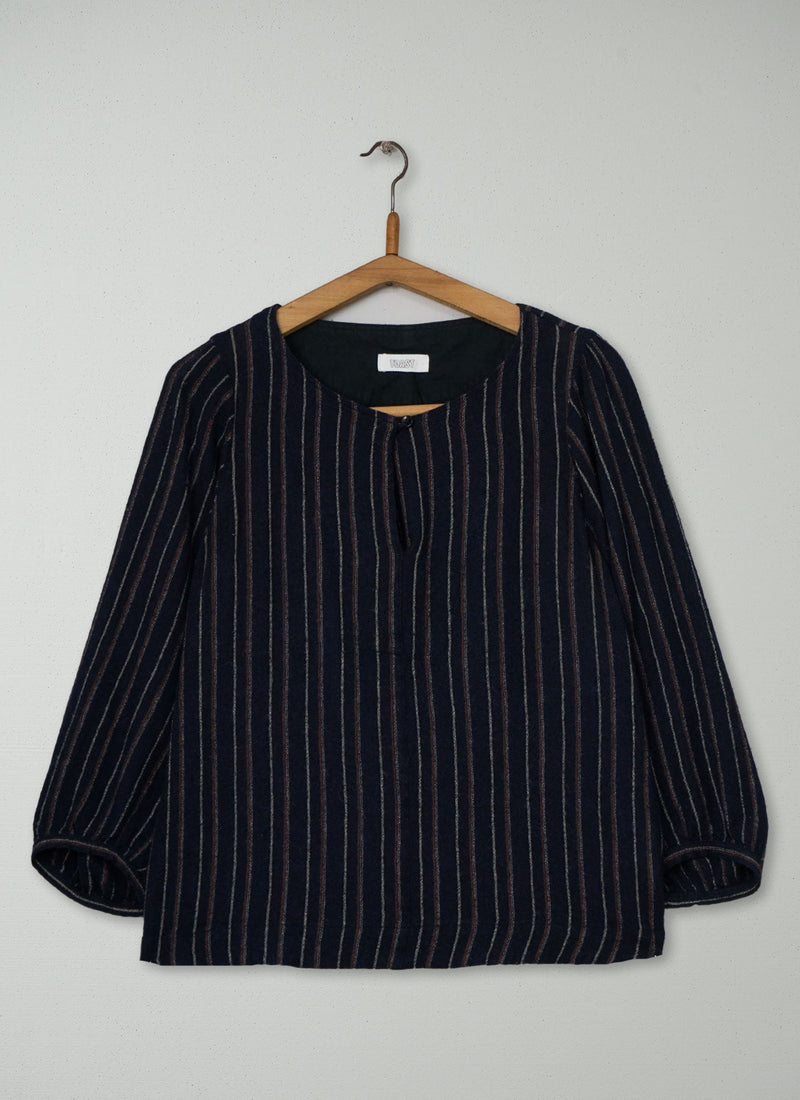 Reworn Stripe Gauze Shirt Size 12 (1265) | Multi