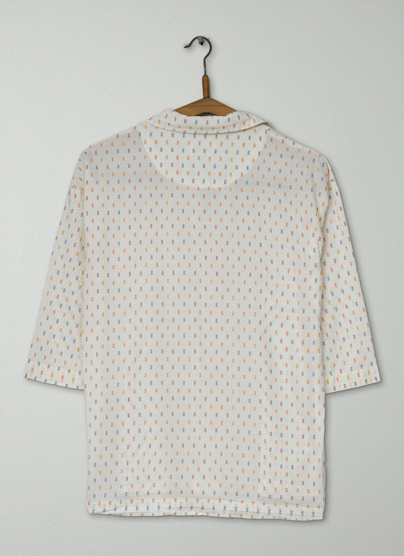 Reworn Cotton Print Shirt Size S (1073) | Multi