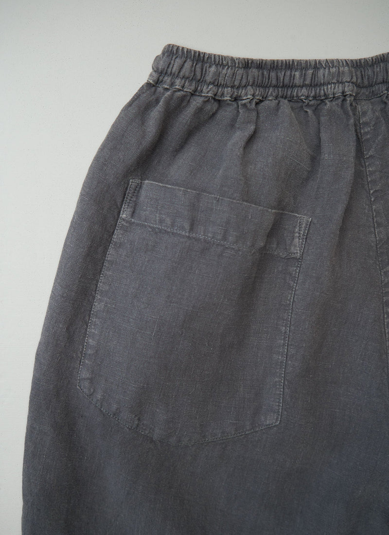 Reworn Linen Pull On Trousers Size 8 (1435) | Slate