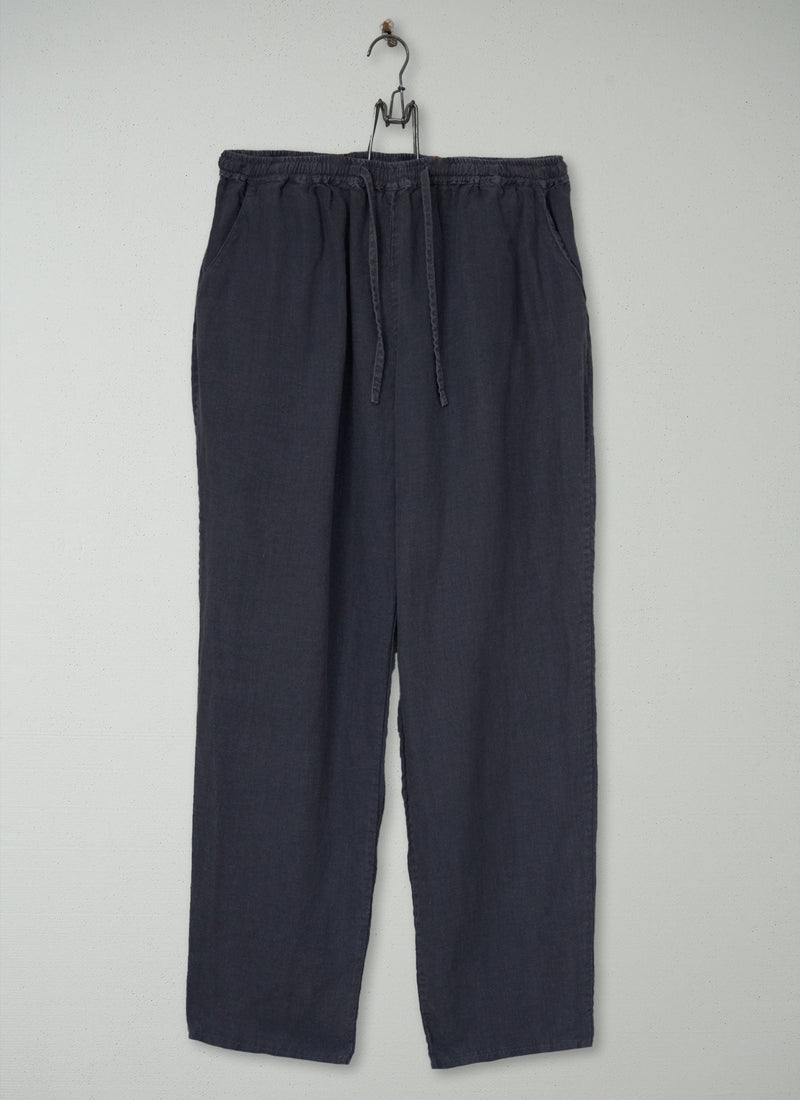 Reworn Linen Pull On Trousers Size 8 (1435) | Slate