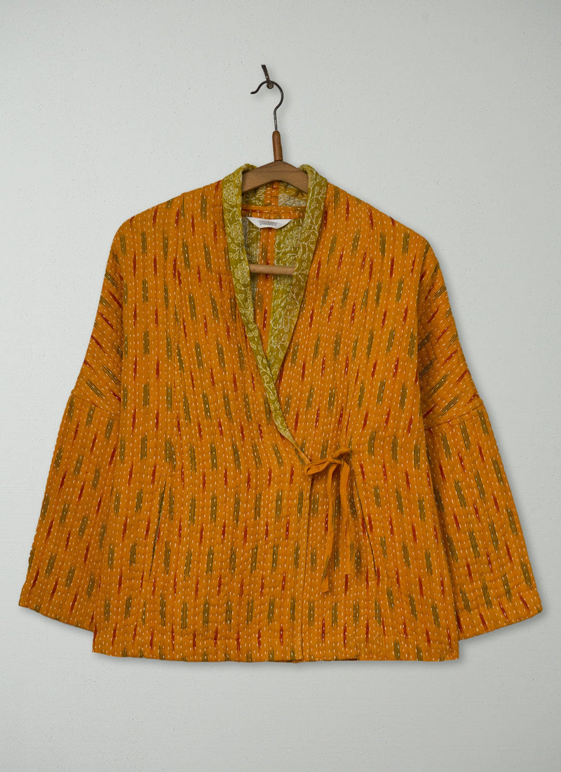 Reworn Kantha Gown Size S (085) | Multi
