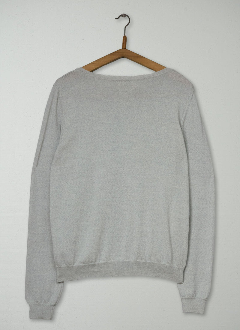 Reworn Francesca Cardigan Size 12 (753) | Grey
