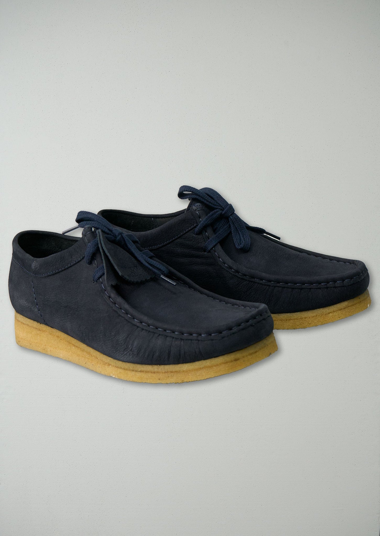 Reworn Clarks Wallabee Shoes Size 6 (186) | Dark Navy