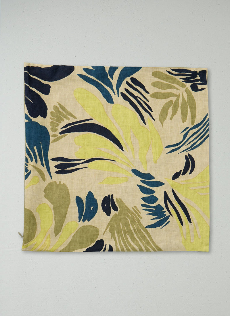 Reworn Floral Linen Cushion Cover (075) | Multi
