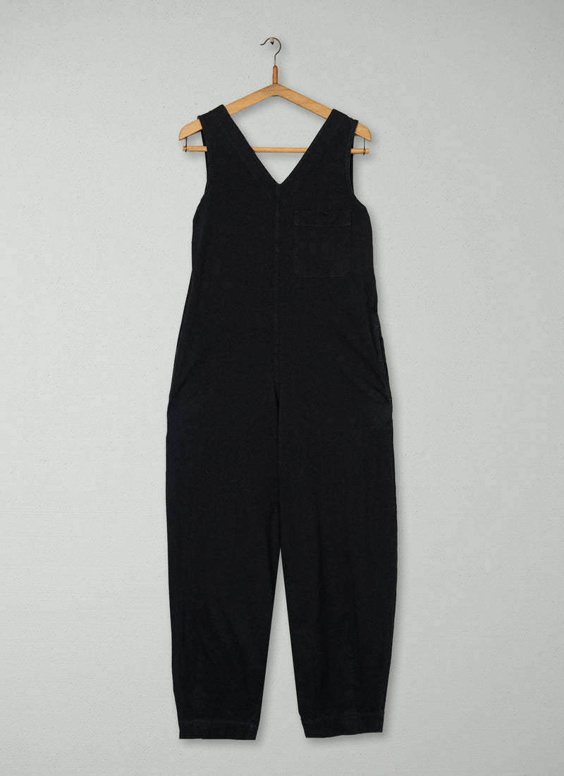 Reworn V-Neck Jersey Jumpsuit Size XXS (1469) | Washed Black