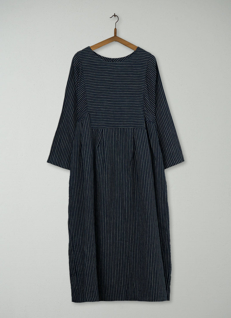 Reworn Stripe Linen Dress Size M (2017) | Multi