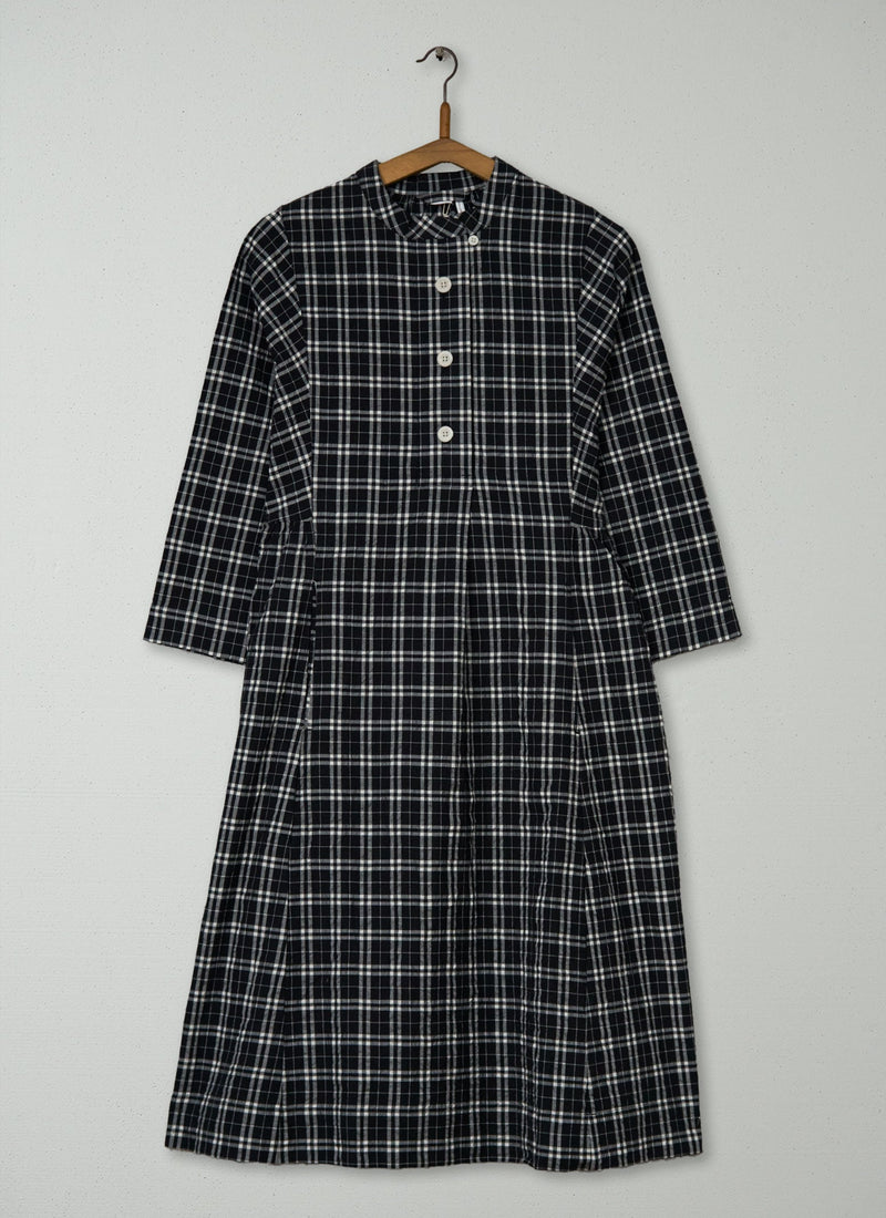 Reworn Check Cotton Cashmere Dress Size XS (1991) | Multi