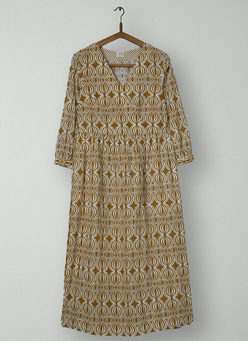 Reworn Seed Pod Print Dress Size XS (2075) | Gorse