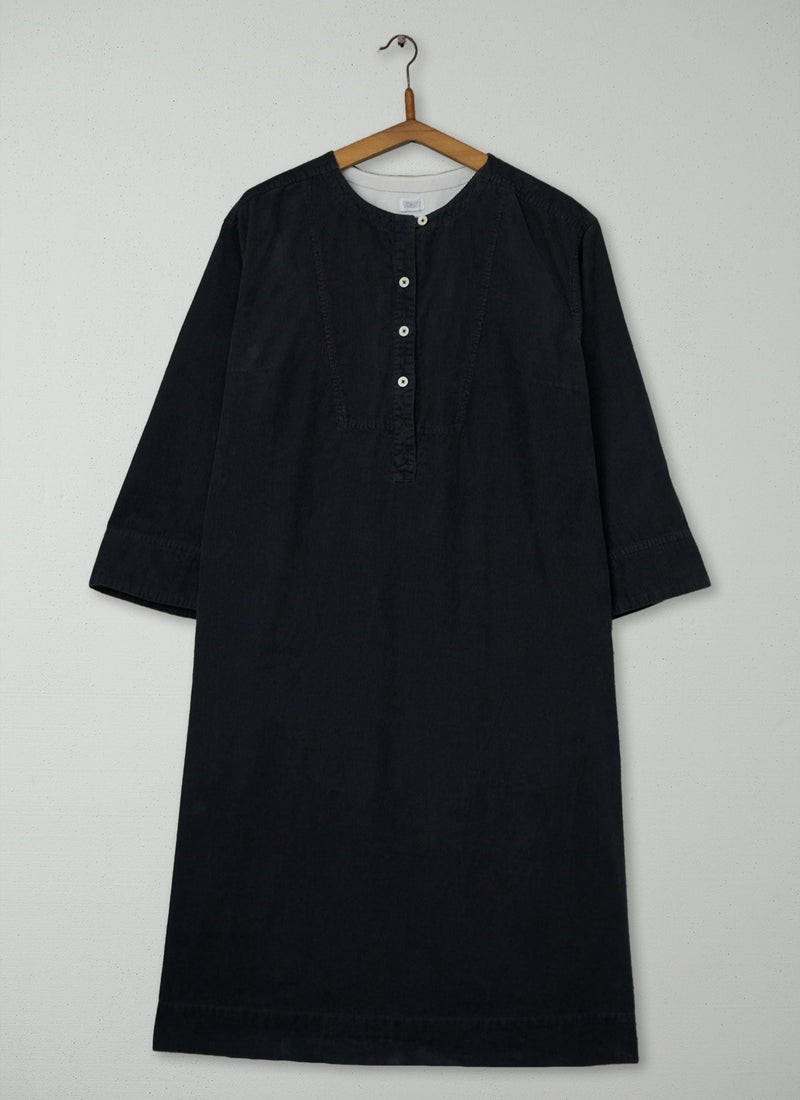 Reworn Cord Tunic Dress Size M (1934) | Charcoal